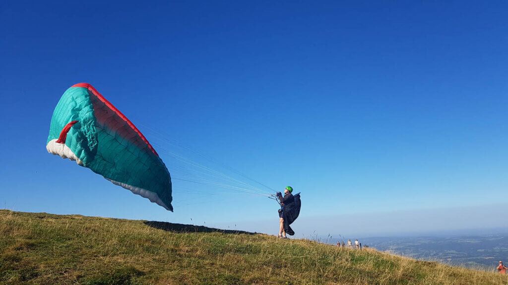 Décollage parapente Face Voile